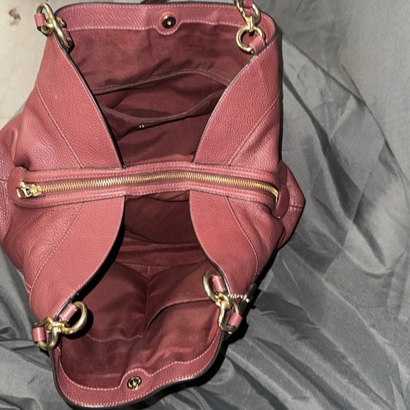 Coach Red Leather Tote Bag - Picture 4 of 13